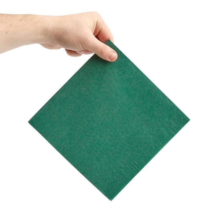 Fiesta Recyclable Dinner Napkin Dark Green 40x40cm 2ply 1/4 Fold (2000 Pack) Fiesta Recyclable