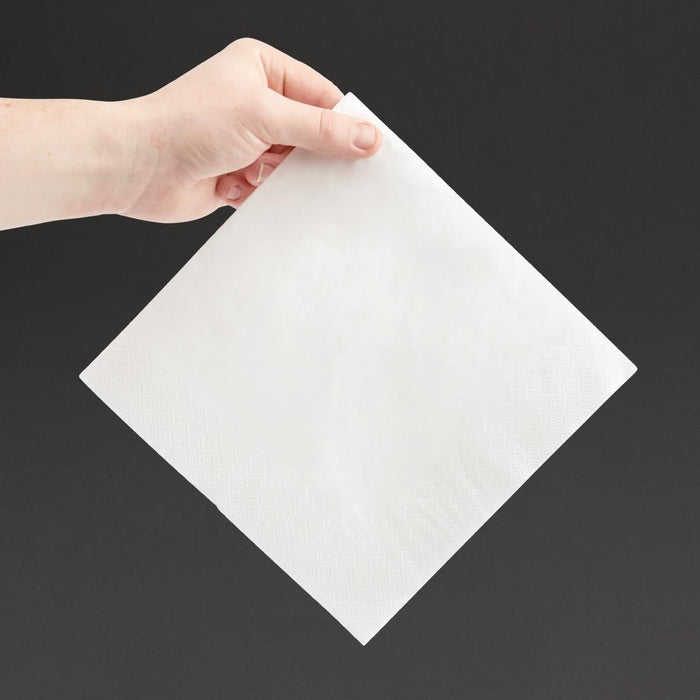 Fiesta Recyclable Dinner Napkin White 40x40cm 3ply 1/4 Fold (1000 Pack) Fiesta Recyclable