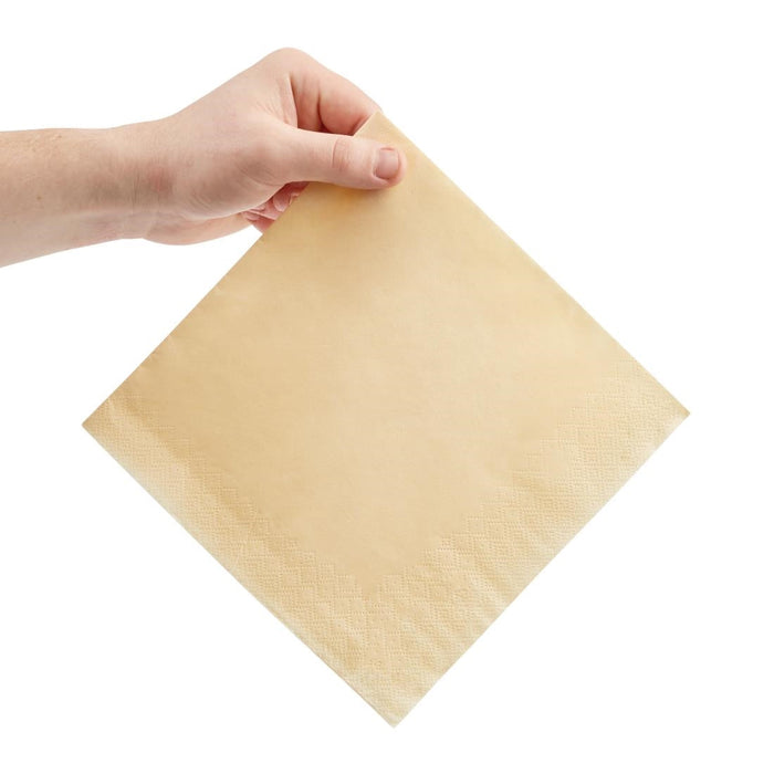 Fiesta Recyclable Dinner Napkin Cream 40x40cm 3ply 1/4 Fold (1000 Pack) Fiesta Recyclable