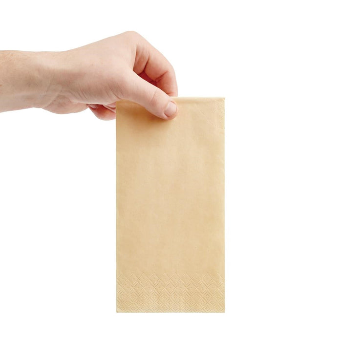 Fiesta Recyclable Dinner Napkin Cream 40x40cm 3ply 1/8 Fold (1000 Pack) Fiesta Recyclable