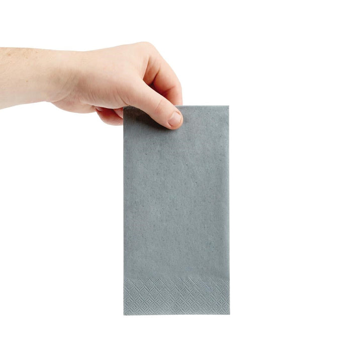 Fiesta Recyclable Dinner Napkin Grey 40x40cm 3ply 1/8 Fold (1000 Pack) Fiesta Recyclable