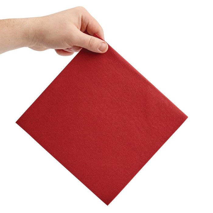 Fiesta Recyclable Premium Tablin Dinner Napkin Bordeaux 40x40cm Airlaid 1/4 Fold (500 Pack) Fiesta Recyclable