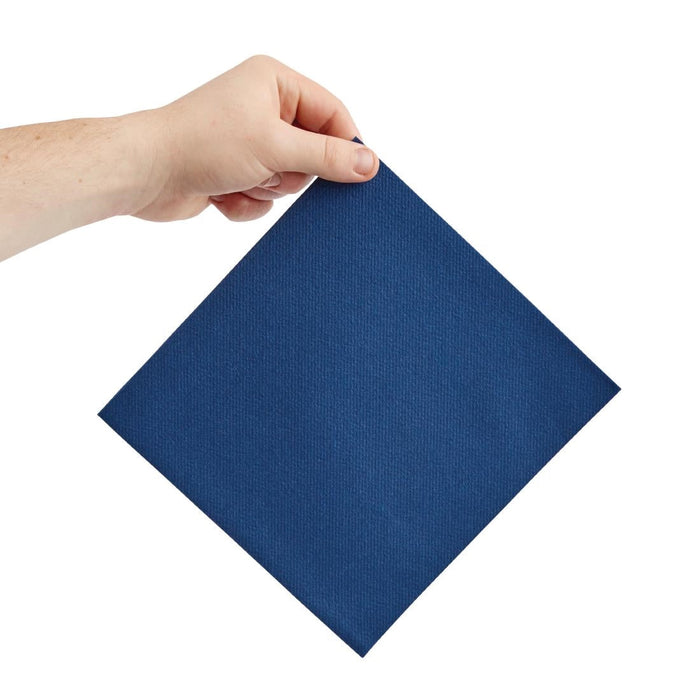Fiesta Recyclable Premium Tablin Dinner Napkin Dark Blue 40x40cm Airlaid 1/4 Fold (500 Pack) Fiesta Recyclable