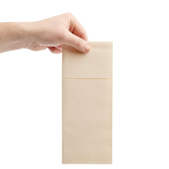Fiesta Recyclable Premium Tablin Dinner Napkin Cream 48x40cm Airlaid Pocket Fold (400 Pack) Fiesta Recyclable
