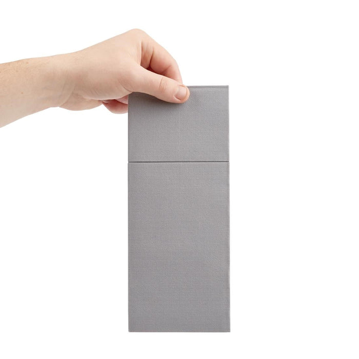 Fiesta Recyclable Premium Tablin Dinner Napkin Grey 48x40cm Airlaid Pocket Fold (400 Pack) Fiesta Recyclable