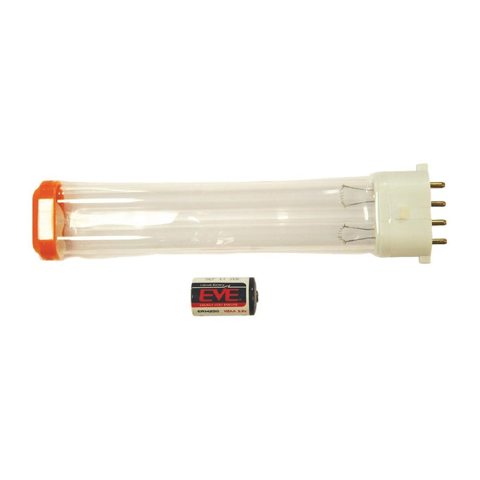 Replacements bulb and battery. Orange end cap