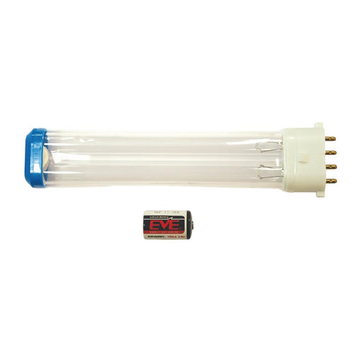 Replacements bulb and battery. Blue end cap