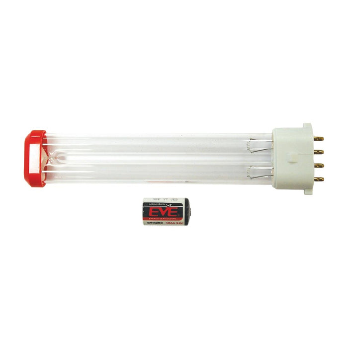Replacements bulb and battery. Red end cap