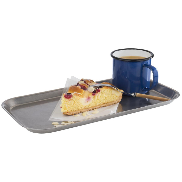 APS Vintage Stainless Steel Serving Tray - 340x180x15mm APS
