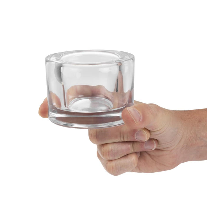 Utopia Chunky Clear Tealight Holders (12 Pack) Utopia