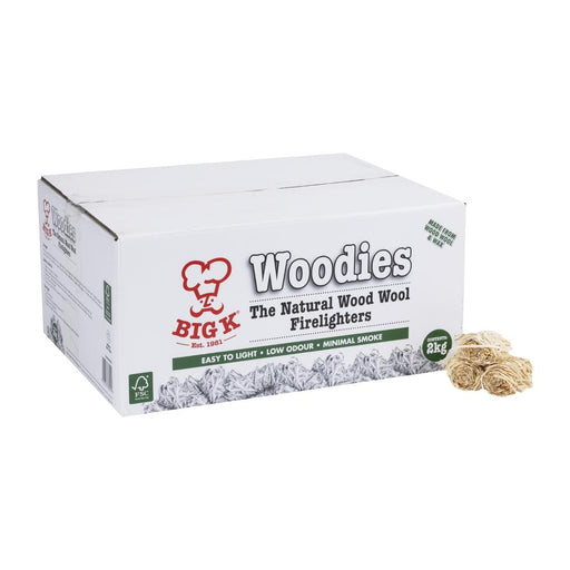 Big K Woodies Natural Wood Wool Firelighters 2Kg Big K