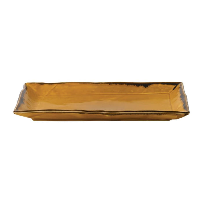 Dudson Harvest Rectangular Trays Mustard 285x190mm (6 Pack) Churchill