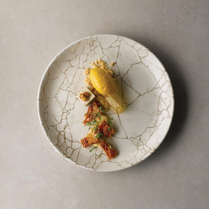 Studio Prints Kintsugi Agate Grey Coupe Plates 288mm (12 Pack) Churchill