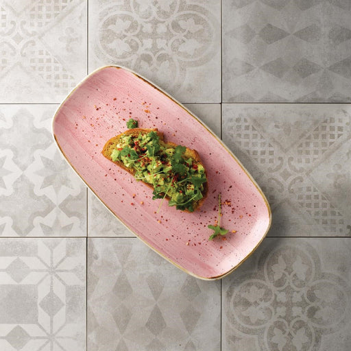 Churchill Stonecast Oblong Plates No. 3 Petal Pink 298x153mm (12 Pack) Churchill