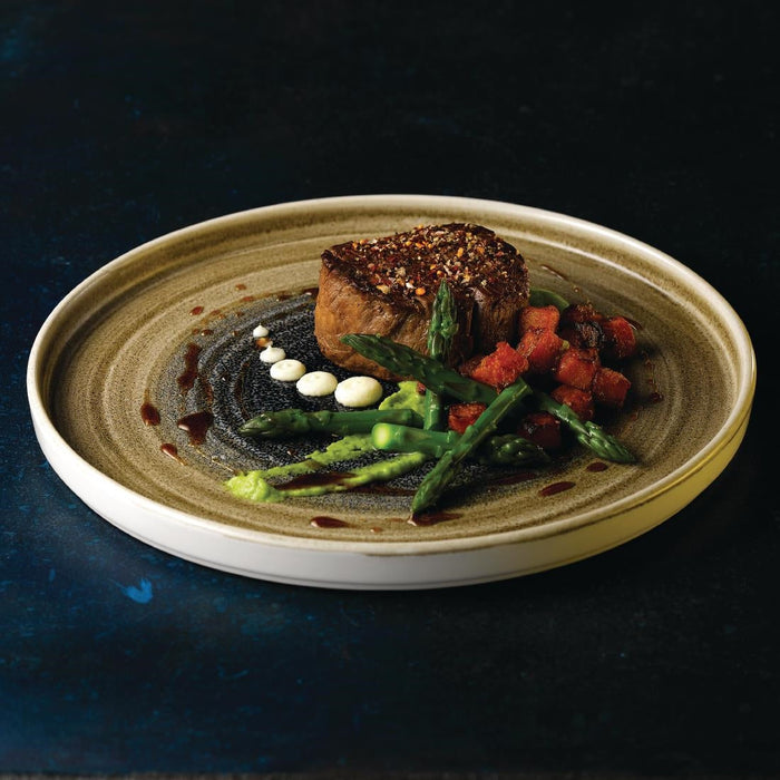 Churchill Stonecast Aqueous Bayou Walled Plates 260mm (6 Pack) Churchill