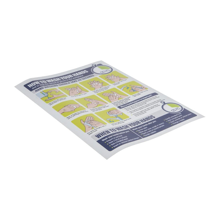 How To Wash Your Hands Sign A4 Self-Adhesive Vogue