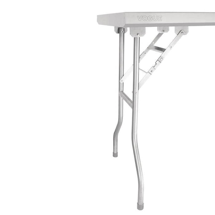 Vogue Stainless Steel Folding Work Table 1220x610x780mm Vogue