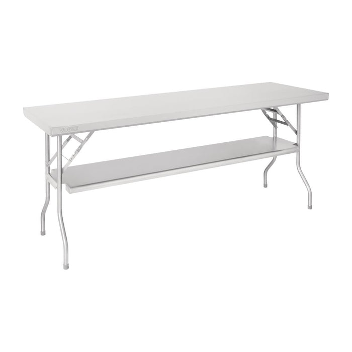 Vogue Stainless Steel Folding Work Table 1830x610x780mm Vogue