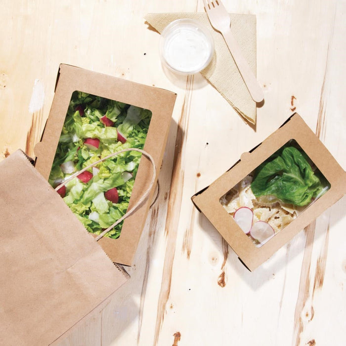 Fiesta Salad Box with PET Window 700ml (200 Pack) Fiesta Recyclable