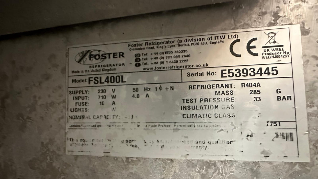 Commercial Foster FSL400L Upright Freezer - Refurbished Canmac Catering Equipment