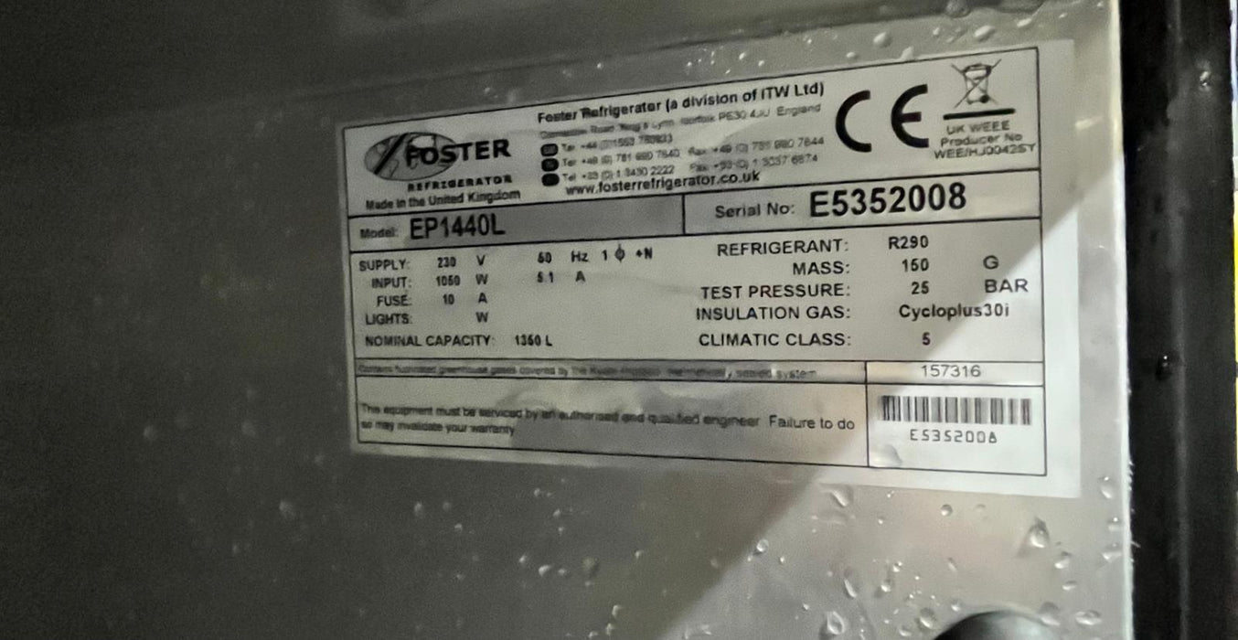 Foster G2 2 Door Cabinet Freezer EP1440L-Refurbished