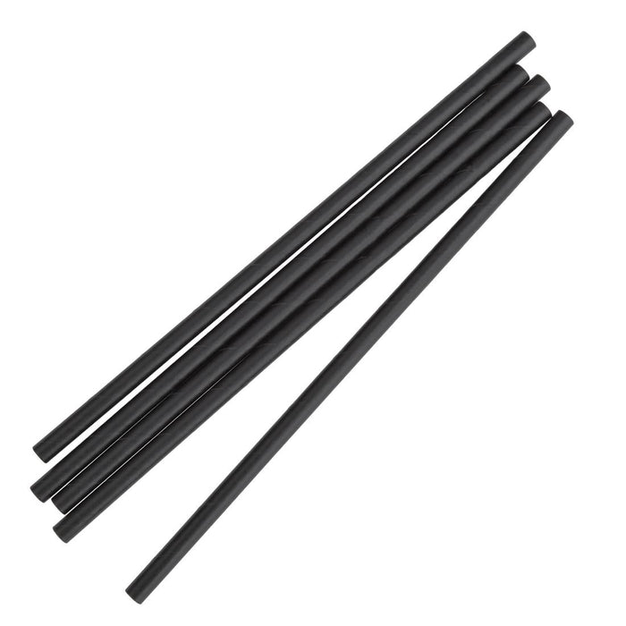 Fiesta Compostable Individually Wrapped Paper Straws Black (250 Pack) Fiesta Compostable