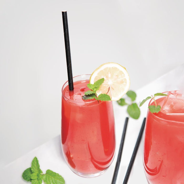 Fiesta Compostable Individually Wrapped Paper Straws Black (250 Pack) Fiesta Compostable