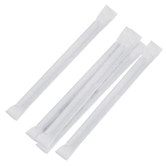 Fiesta Compostable Individually Wrapped Paper Cocktail Stirrer Straws Black (250 Pack) Fiesta Compostable