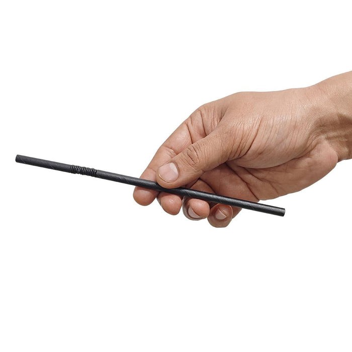 Fiesta Compostable Individually Wrapped Bendy Paper Straws Black (250 Pack) Fiesta Compostable