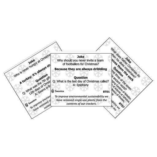 Swantex Bright Stars Christmas Crackers 9" - Content 1 (Pack 100) Swantex