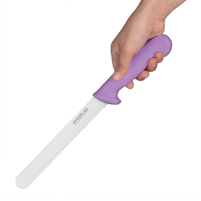 Hygiplas Bread Knife Purple 20cm Hygiplas
