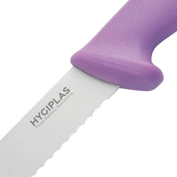 Hygiplas Bread Knife Purple 20cm Hygiplas