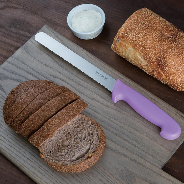 Hygiplas Bread Knife Purple 20cm Hygiplas