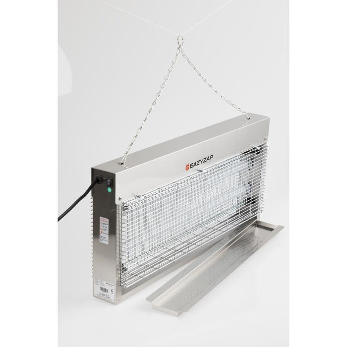 Eazyzap Energy Efficient Stainless Steel LED Fly Killer 150m² Eazyzap