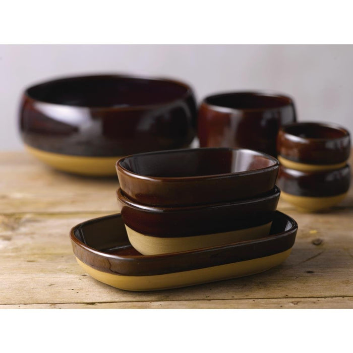 Churchill Emerge Cinnamon Brown Dishes 170x120mm (6 Pack) Churchill