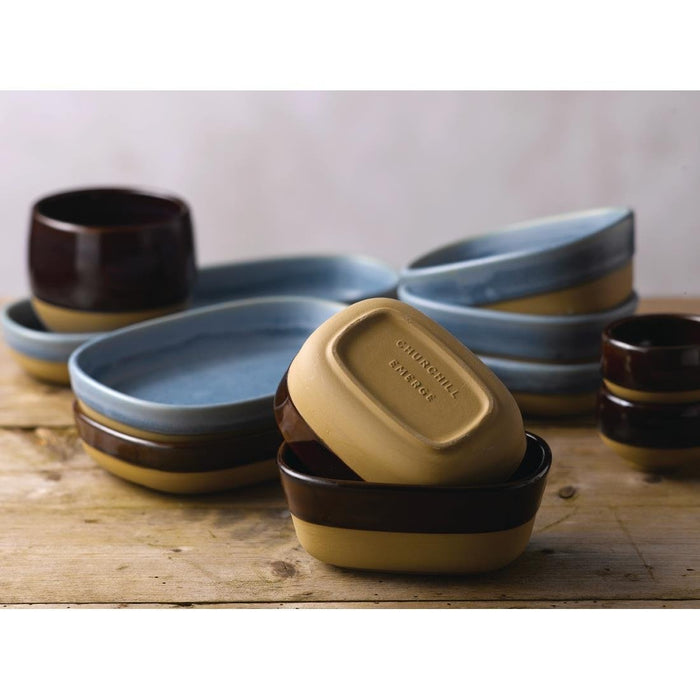 Churchill Emerge Cinnamon Brown Dishes 170x120mm (6 Pack) Churchill