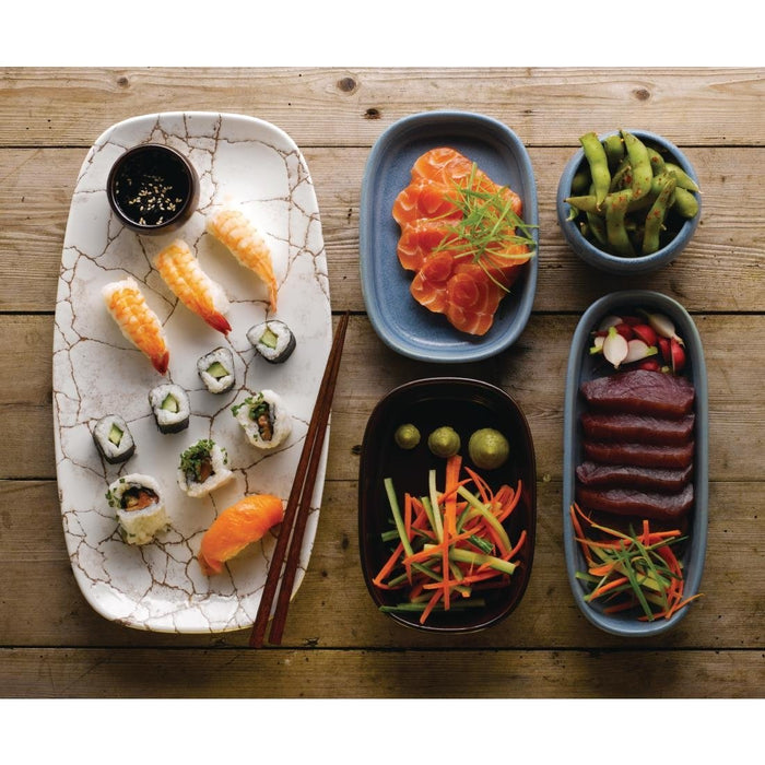 Churchill Emerge Oslo Blue Dishes 120x90mm (6 Pack) Churchill