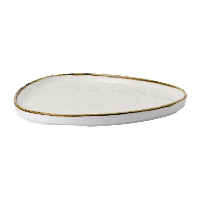 Churchill Stonecast Barley White Triangle Walled Chefs Plates 260mm (6 Pack) Churchill