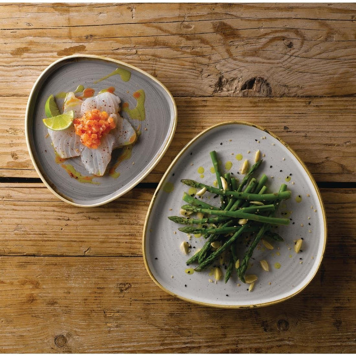 Churchill Stonecast Grey Triangle Walled Chefs Plates 200mm (6 Pack) Churchill