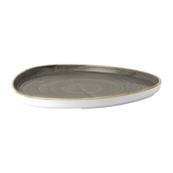 Churchill Stonecast Grey Triangle Walled Chefs Plates 260mm (6 Pack) Churchill