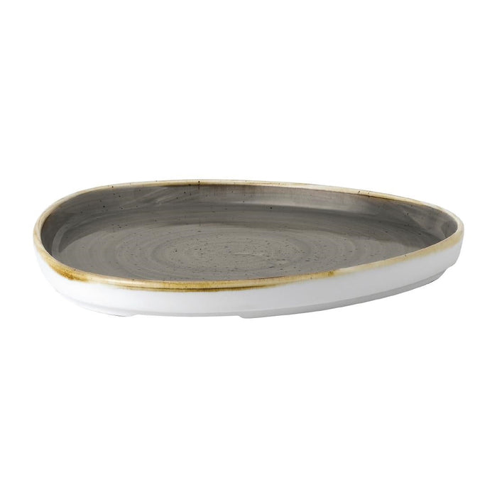 Churchill Stonecast Grey Triangle Walled Chefs Plates 200mm (6 Pack) Churchill