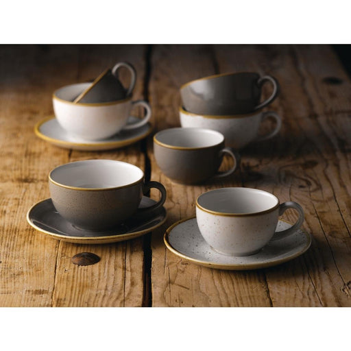 Churchill Stonecast Grey Cappuccino Cup 280ml (12 Pack) Churchill