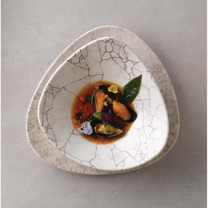 Churchill Studio Prints Kintsugi Agate Grey Lotus Bowls 228mm (12 Pack) Churchill