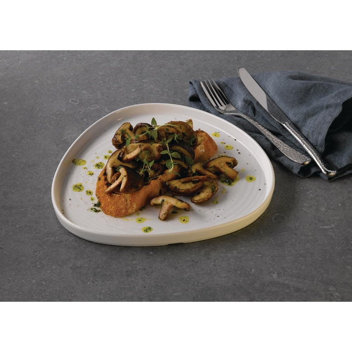 Churchill White Triangle Walled Chef Plates 200mm (6 Pack) Churchill
