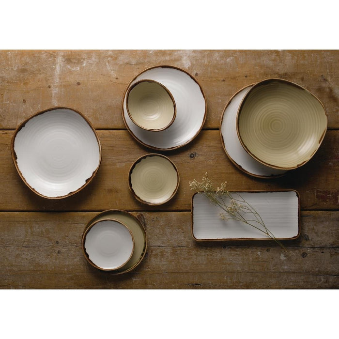 Dudson Harvest Organic Coupe Wobbly Bowls 295mm Natural (6 Pack) Churchill