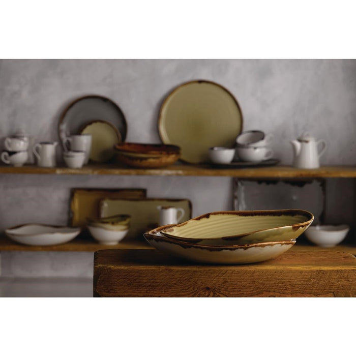 Dudson Harvest Organic Coupe Wobbly Bowls 295mm Linen (6 Pack) Churchill