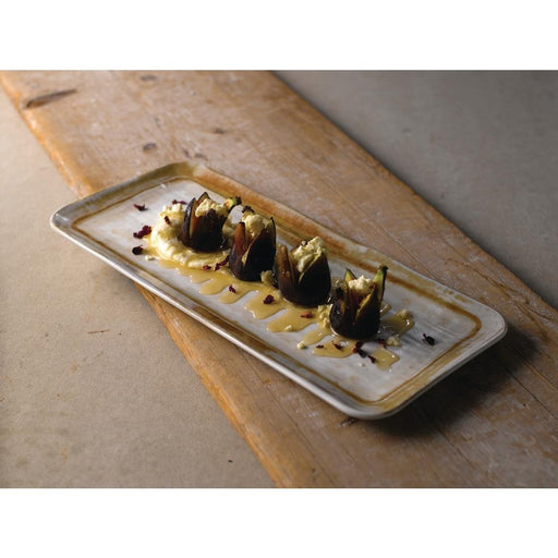 Dudson Finca Sandstone Organic Rectangular Plates 340x156mm (12 Pack) Churchill
