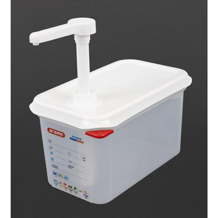 Araven Sauce Dispenser with Pump 1/4 GN Araven