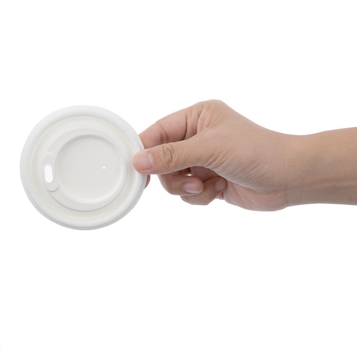 Fiesta Compostable Bagasse Coffee Cup Lids 225ml / 8oz (1000 Pack) Fiesta Compostable