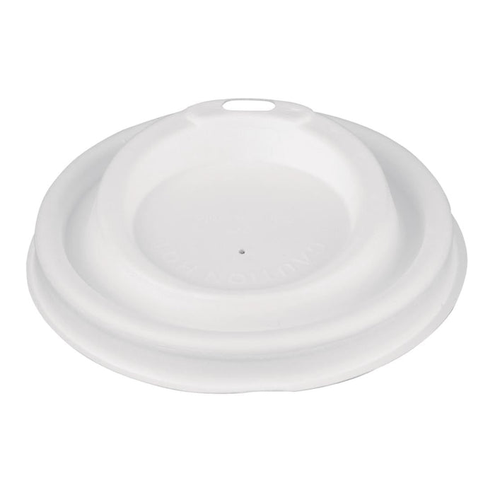 Fiesta Compostable Bagasse Coffee Cup Lids 340ml / 12oz (1000 Pack) Fiesta Compostable